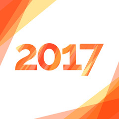 Happy new year 2017 creative greeting card design