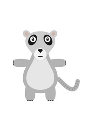 Funny raccoon character