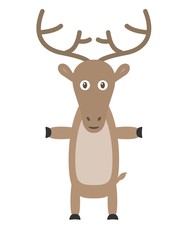 Funny reindeer character