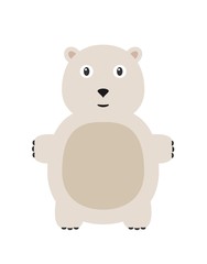 Obraz na płótnie Canvas Funny polar bear character