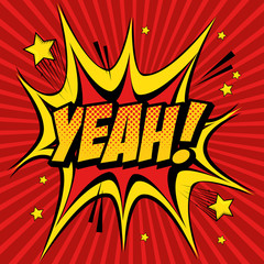 cartoon comic text pop art explosion vector illustration eps 10