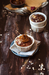 muffin ai cereali con copertura di dulce de leche
