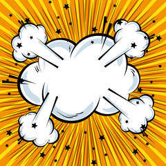 cartoon comic text pop art explosion vector illustration eps 10