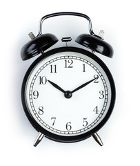 Alarm clock on white background