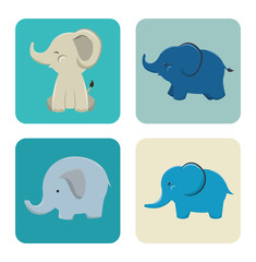 icon elephant design isolated vector illustration eps 10