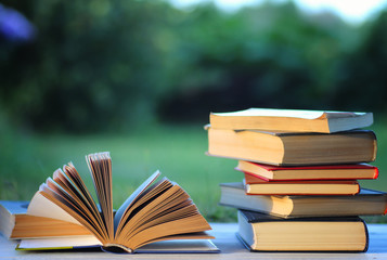 educaion back school book stack page outdoor