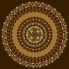Vector mandala background withOriental, Indian, Arabic, African motifs.