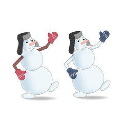 snowman hat mittens