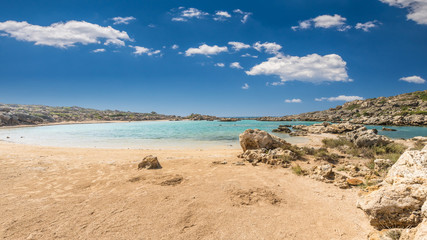 Fototapeta na wymiar White Lake in Crete island, Greece. Aspri Limni is a lake and a beach near Elafonissi