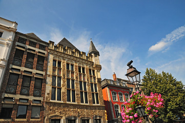 Obraz premium Aquisgrana, Aachen, antiche case - Germania