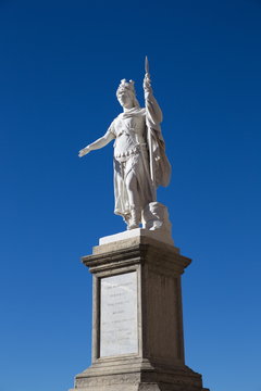 Statue of Liberty in San Marino against the bright blue sky