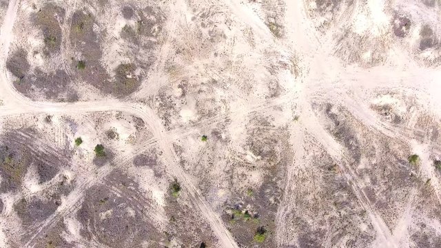 Bledow Desert in Poland. View from above.