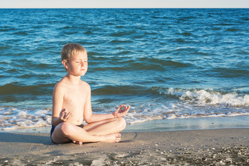 Meditation on a beach