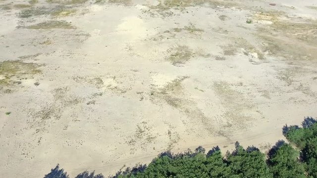 Bledow Desert in Poland. View from above.