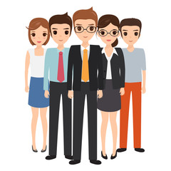 Fototapeta premium Team of business man and woman standing together.