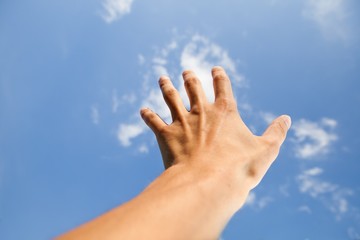 hand touch the sky