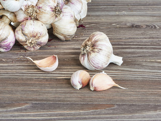 Garlic bulbs and cloves