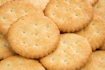 crackers closed up on wood table