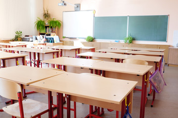 Interior of an empty school class