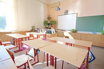 Interior of an empty school class