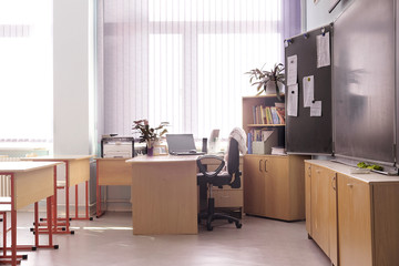 Interior of an empty school class