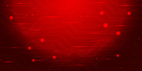 Obraz premium Red Background abstract with lighting lines digital concept