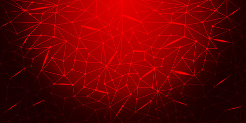 Red Background abstract with lighting lines digital concept