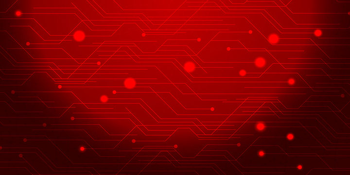 Red Background abstract with lighting lines digital concept