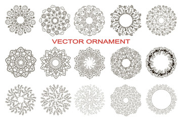 Set Of Circular Ornaments, Flower, Crochet, Baby PatternПере