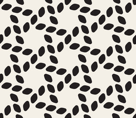 Vector Seamless Black and White Lattice Geometric Pattern