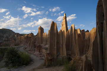The Yuanmou Clay Forest in China is the best preserved example of this rare type of landscape in the world, Yuanmou, Yunnan Province, China