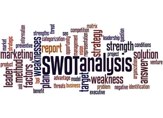 Fototapeta premium SWOT analysis, word cloud concept 8