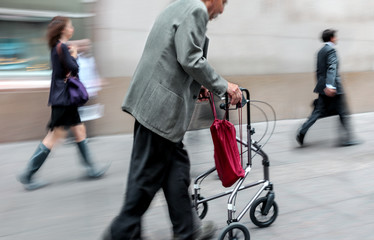 disabled on a city street