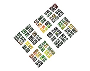 Decorative abstract squares