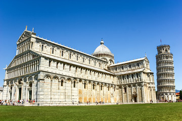 Obraz premium Cathedral of Pisa and Leaning Tower in Pisa, Italy.