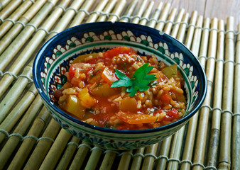 Turkish appetizer of tomato