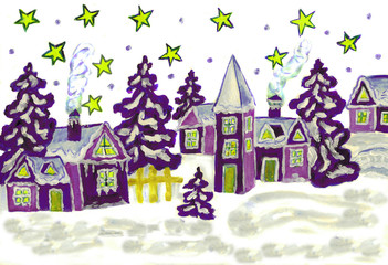Christmas picture purple