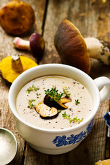 forest mushrooms cream soup