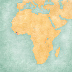 Map of Africa - Liberia