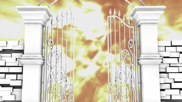 Passage through the gates of Heaven, 3D animation