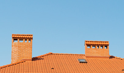  house from a red brick with a pipe