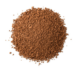 Top view of instant coffee granules
