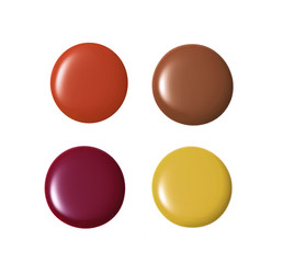 Set of nail polish isolated on white 