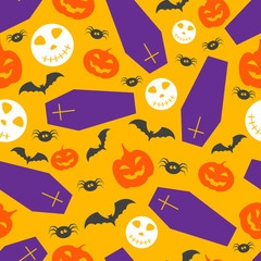 Halloween seamless pattern background.