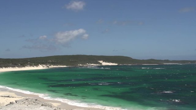 Pan from Yallingup Beach in Margaret River, Western Australia