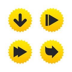 Arrow icons. Next navigation signs symbols.
