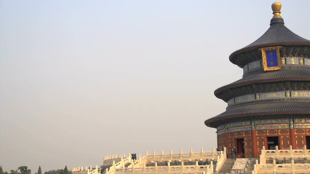 Pan to the Temple of Heaven in Beijing
