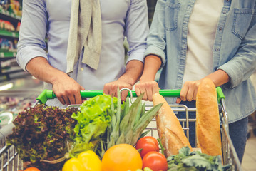 Couple in the supermarket