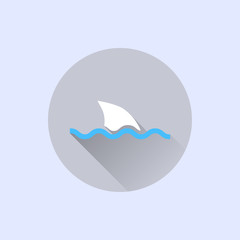 shark icon. flat style