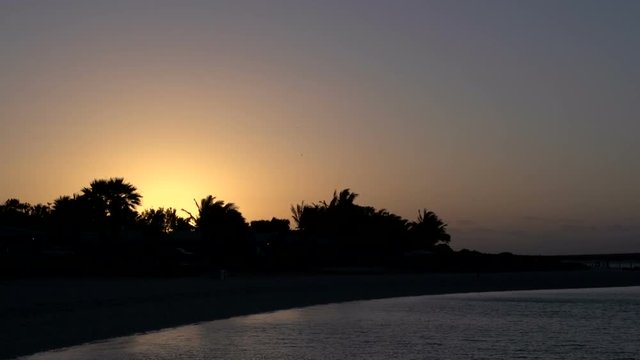 Monkey Mia, the Shark Bay Marine Park Sunset , Western Australia